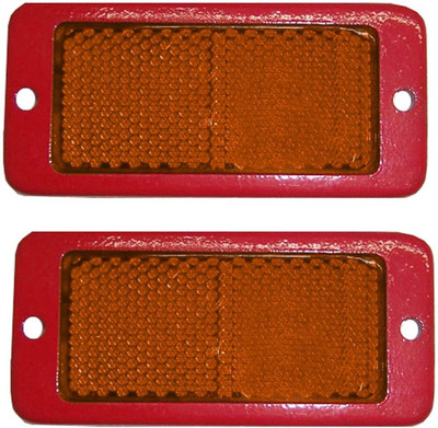 Allpartssource Amber Mudguard Reflector Massey Ferguson Car Reflector Light(Orange)