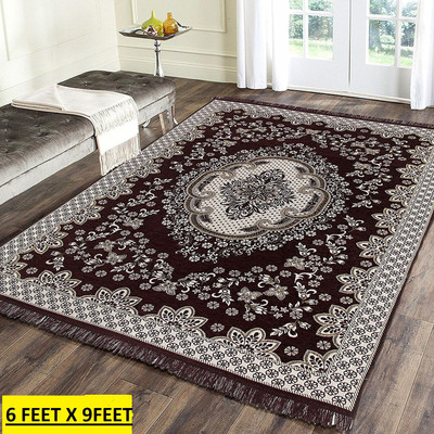 NCS Brown Velvet Carpet(6 cm,  X 9 cm, Rectangle)