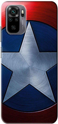 NDCOM Back Cover for Redmi Note 10 Avengers Captain America Shield Printed(Multicolor, Hard Case, Pack of: 1)