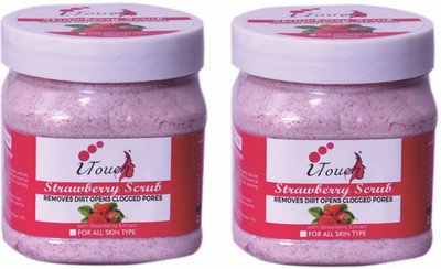 I TOUCH HERBAL Strawberry Scrub ,500 ml X 2 ( Pack Of 2 X 500 Ml )(2 Items in the set)