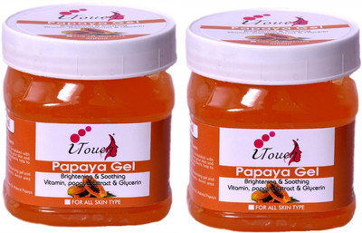 I TOUCH HERBAL Papaya Gel , 500 Ml x 2 ( Pack Of 2 X 500 Ml )(2 Items in the set)