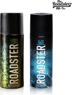 ROADSTER By the Sea and Green Trails Perfume Body Spray  -  For Men(300 ml, Pack of 2)