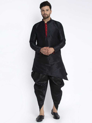 SAIFOO Men Kurta Dhoti Pant Set