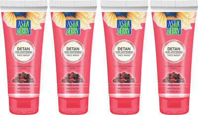 ASTABERRY Skin Whitening 60ml (Pack of 4) Reduces Pigmentation  Face Wash(240 ml)