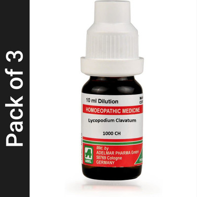 ADEL Lycopodium Clavatum 1000 CH Dilution(3 x 10 ml)