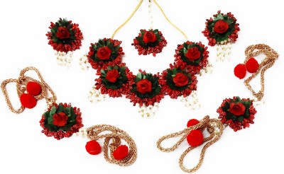 BALIKA VADHU Fabric Maroon Jewellery Set(Pack of 1)