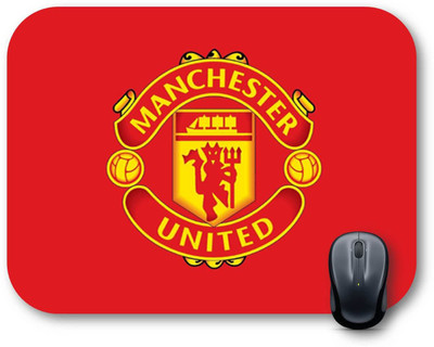 Monk Matters Football Club Printed Gaming & Laptop Mousepad with Non-Slip Rubber Base Non Slip Base Mousepad(Red)