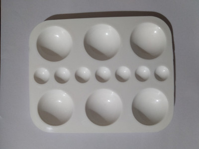 AACEE'S STATIONERY PLASTIC 13 Paint Wells Palettes(Set of 1, White)