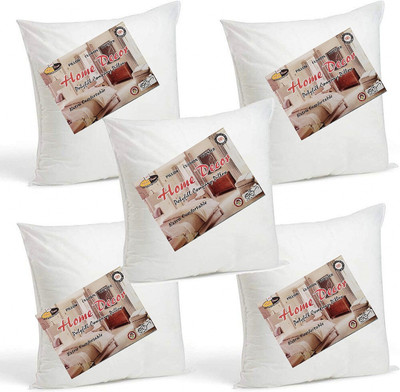 Decor MACHINE WASHABLE PACK OF 5 SOFT FIBRE CUSHION Polyester Fibre Solid Cushion Pack of 5(Multicolor)