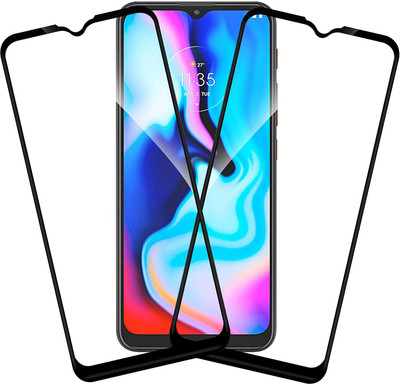 Morlin Edge To Edge Tempered Glass for Motorola E7 plus(Pack of 2)