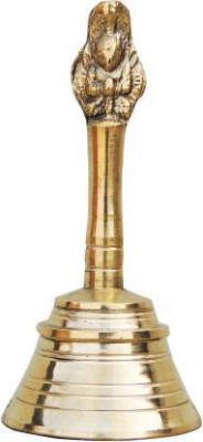 SHRI ANAND Pure Brass Ghanti, Bell/Garuda Ghanti for Home Temple Brass Pooja Bell Brass Pooja Bell (Gold, Pack of 1) Brass Pooja Bell(Gold, Pack of 1)