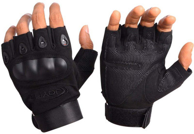 Joyfit Gym Gloves With Wrist Wraps Support for Gym, Workout, Sports Gym & Fitness Gloves(Black)