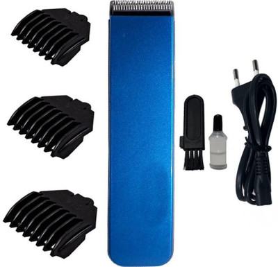STARPRO Rechargeable Super Pro Machine trimmer Noice Beard & Moustache Hair Clipper Shaver Trimmer 45 min  Runtime 3 Length Settings(Blue)