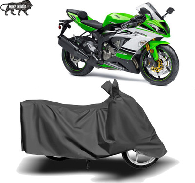 MOTOGENIX Two Wheeler Cover for Kawasaki(Ninja ZX-6R, Grey)