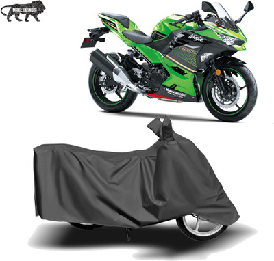 MOTOGENIX Two Wheeler Cover for Kawasaki(Ninja 400, Grey)