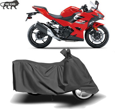 Amozkart Two Wheeler Cover for Kawasaki(Ninja, Grey)