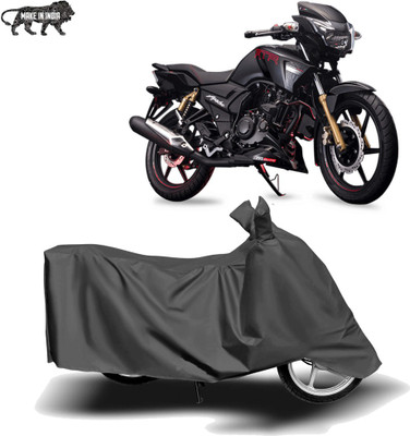 Mdstar Waterproof Two Wheeler Cover for TVS(Apache RTR 160, Grey)