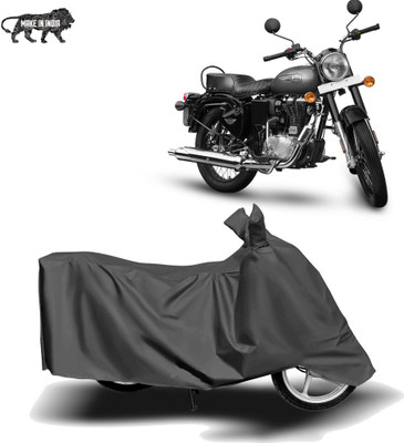 MOTOGENIX Two Wheeler Cover for Royal Enfield(Bullet 350, Grey)