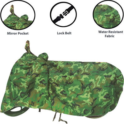 ShielddhubPro Two Wheeler Cover for Bajaj(Pulsar 220 DTS-i, Green)