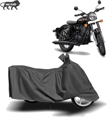 MOTOGENIX Two Wheeler Cover for Royal Enfield(Bullet 500, Grey)