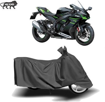 MOTOGENIX Two Wheeler Cover for Kawasaki(Ninja ZX-10R, Grey)