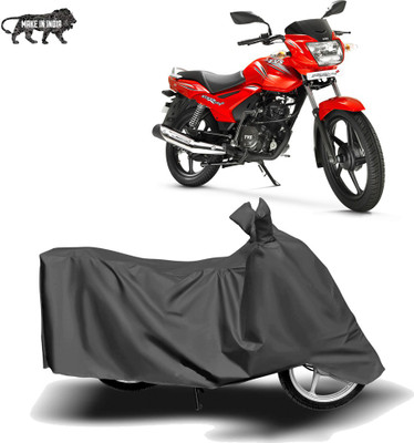 MOTOGENIX Two Wheeler Cover for TVS(Star City Plus, Grey)