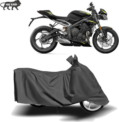 MOTOGENIX Two Wheeler Cover for Triumph(Street Triple RS, Grey)