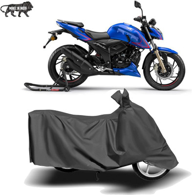 Amozkart Two Wheeler Cover for TVS(Apache RTR 200 4V, Grey)