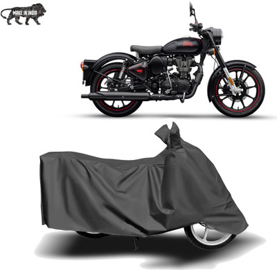 MOTOGENIX Two Wheeler Cover for Royal Enfield(Classic 350, Grey)
