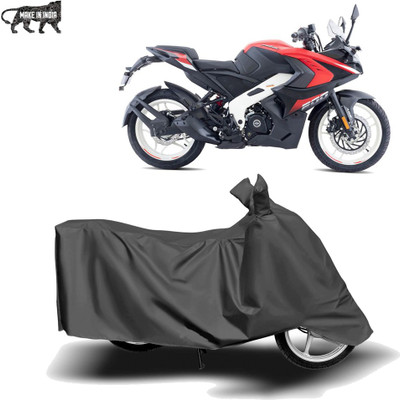 Amozkart Two Wheeler Cover for Bajaj(Pulsar RS 200, Grey)