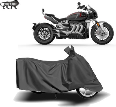 MOTOGENIX Two Wheeler Cover for Triumph(Rocket III, Grey)