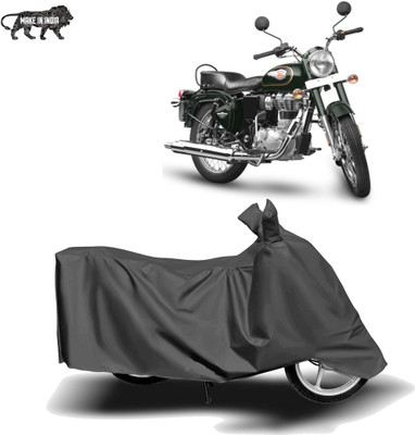 Amozkart Two Wheeler Cover for Royal Enfield(Standard 350, Grey)