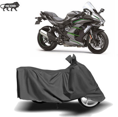 MOTOGENIX Two Wheeler Cover for Kawasaki(Ninja H2, Grey)
