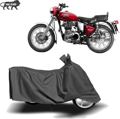 MOTOGENIX Two Wheeler Cover for Royal Enfield(Bullet 350 Twinspark, Grey)