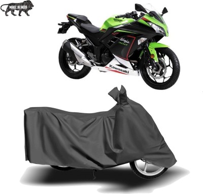 MOTOGENIX Two Wheeler Cover for Kawasaki(Ninja 300, Grey)