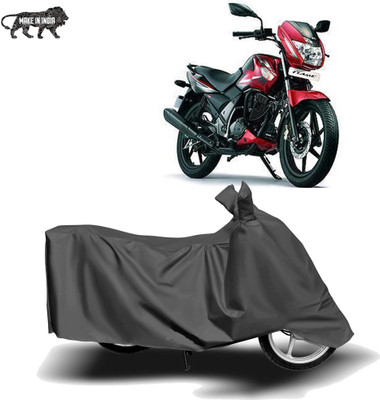 MOTOGENIX Two Wheeler Cover for TVS(Flame DS 125, Grey)