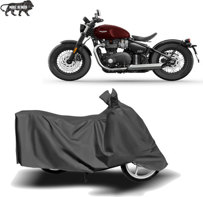 MOTOGENIX Two Wheeler Cover for Triumph(Bonneville Bobber, Grey)