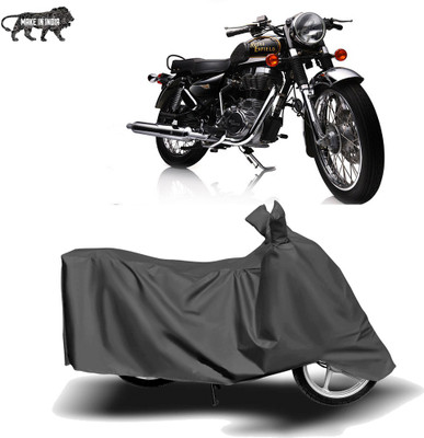 MOTOGENIX Two Wheeler Cover for Royal Enfield(Electra Delux, Grey)