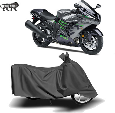 MOTOGENIX Two Wheeler Cover for Kawasaki(Ninja ZX-14R, Grey)