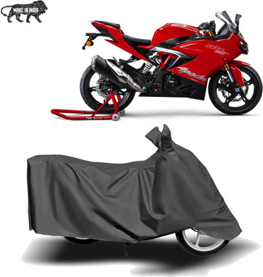MOTOGENIX Two Wheeler Cover for TVS(Apache RR 310, Grey)