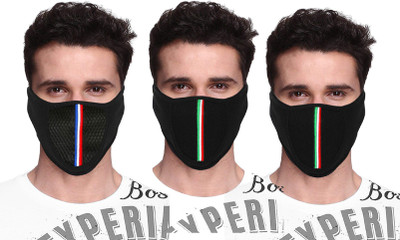 Aadikart Black Bike Face Mask for Men(Size: Free,  Balaclava)