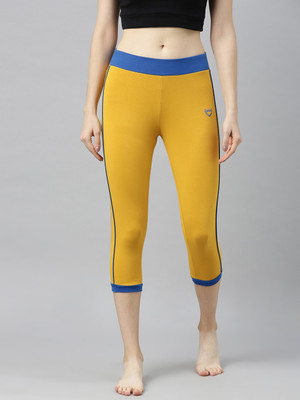 zebu Women Reversible Yellow Capri