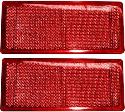 Allpartssource Red Reflex Rectangle Shape Reflector Car Reflector Light(Red)