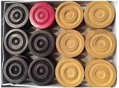 LCARNO High quality Wooden coins for carrom board Carrom Pawns(Pack of 20)