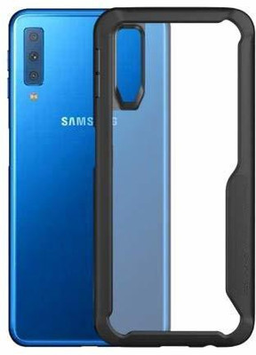 TempGlow Back Cover for Samsung Galaxy A7 2018 Edition(Black, Transparent, Grip Case, Pack of: 1)