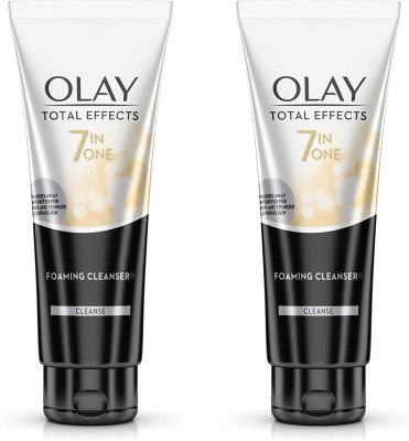 OLAY TOTAL EFFECTS 7 IN 1 FOAMING CLEANSER 100G PACK OF 2 Face Wash(200 g)