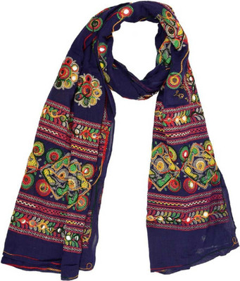 pk hub Cotton Blend Embroidered Women Dupatta