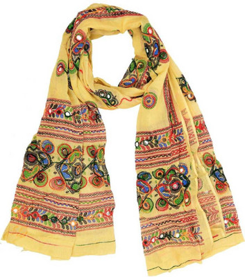 pk hub Cotton Blend Embroidered Women Dupatta