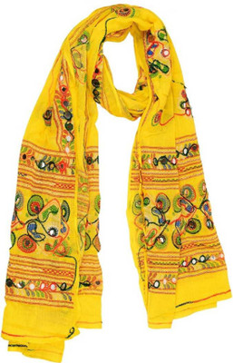 pk hub Cotton Blend Embroidered Women Dupatta