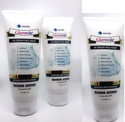GLAMWITE Facewash 210gms Pack of 3 Face Wash(210 g)